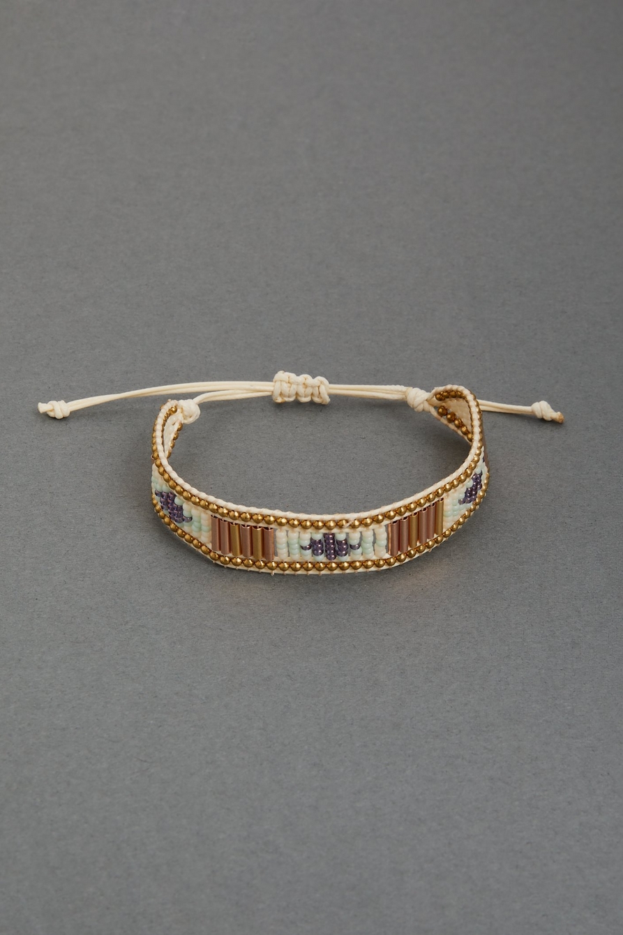 delicate beaded wrap bracelet